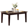 Espresso Finish 5pc Dining Set Faux Marble Top Table espresso-seats 4-dining