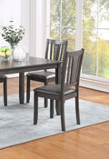 Grey Finish Dinette 5pc Set Kitchen Breakfast Dining gray-wood-dining room-solid