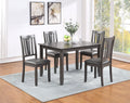 Grey Finish Dinette 5pc Set Kitchen Breakfast Dining gray-wood-dining room-solid