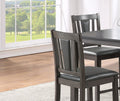 Grey Finish Dinette 5pc Set Kitchen Breakfast