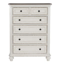 Traditional Design 1pc Chest of Drawers Storage Dark antique white-bedroom-wood