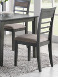 Antique Grey Finish Dinette 5pc Set Kitchen Breakfast gray-wood-dining room-solid