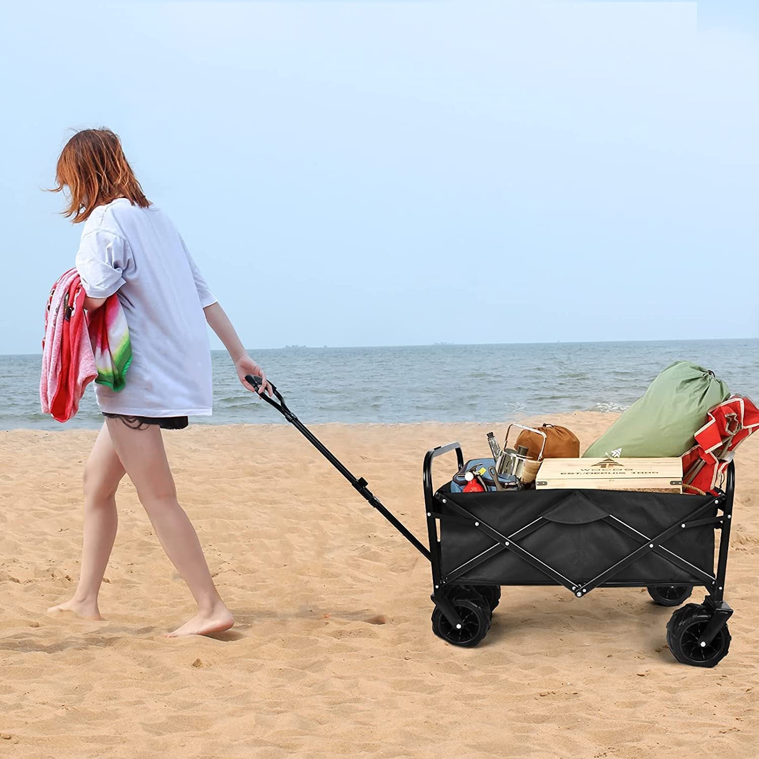 Yssoa Heavy Duty Folding Portable Cart Wagon with