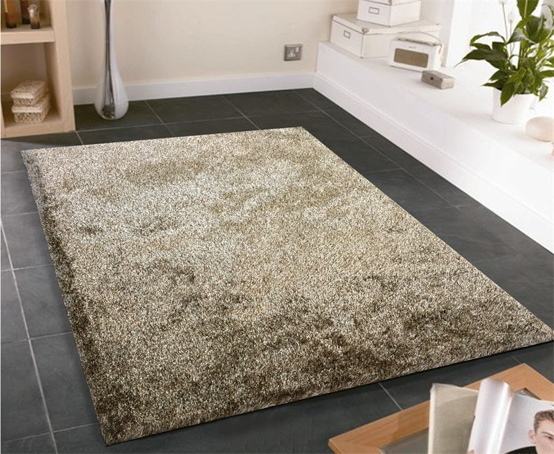 "Fuzzy Shaggy" Hand Tufted Area Rug brown-polyester