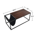 Riley Indoor Walnut Sofa Table with Metal Frame