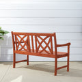 Malibu Outdoor Patio 4 foot Wood Garden Bench teak-solid wood