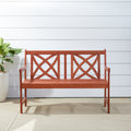 Malibu Outdoor Patio 4 foot Wood Garden Bench teak-solid wood