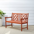 Malibu Outdoor Patio 4 foot Wood Garden Bench teak-solid wood