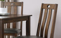 Natural Brown Finish Dinette 5pc Set Kitchen Breakfast light brown-wood-dining room-solid