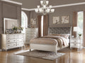 Classic Bedroom Elegant Nightstand Beige White