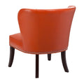 Armless Accent Chair orange-polyester