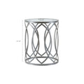 Arlo Metal Eyelet Accent Table grey-metal