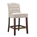 Tufted Counter Stool tan-polyester