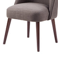 Rounded Back Dining Chair charcoal-polyester