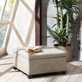 Soft Close Storage Ottoman sand-polyester