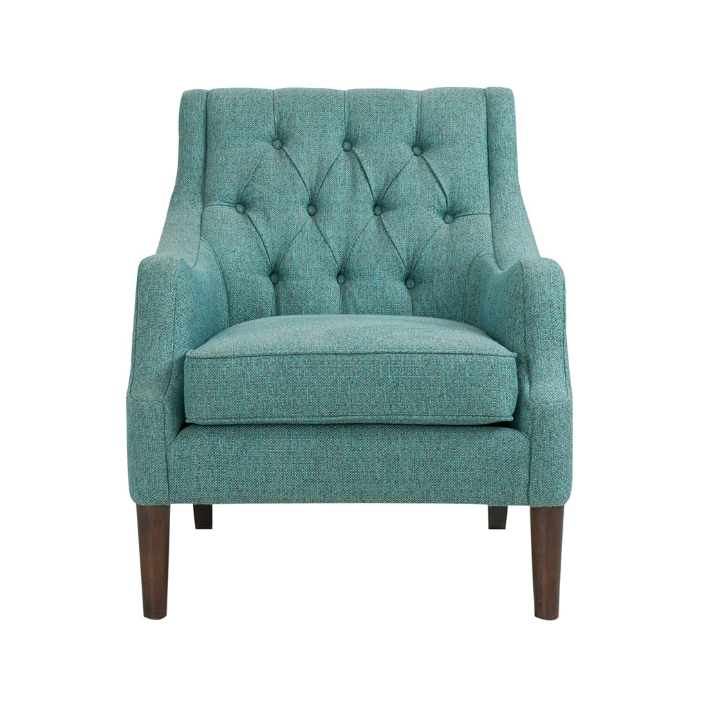 Button Tufted Accent Chair teal-polyester