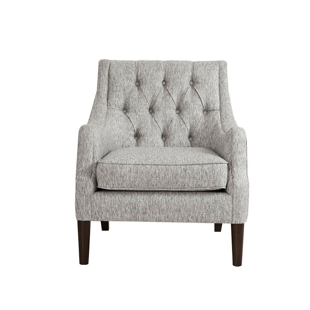 Button Tufted Accent Chair grey-polyester