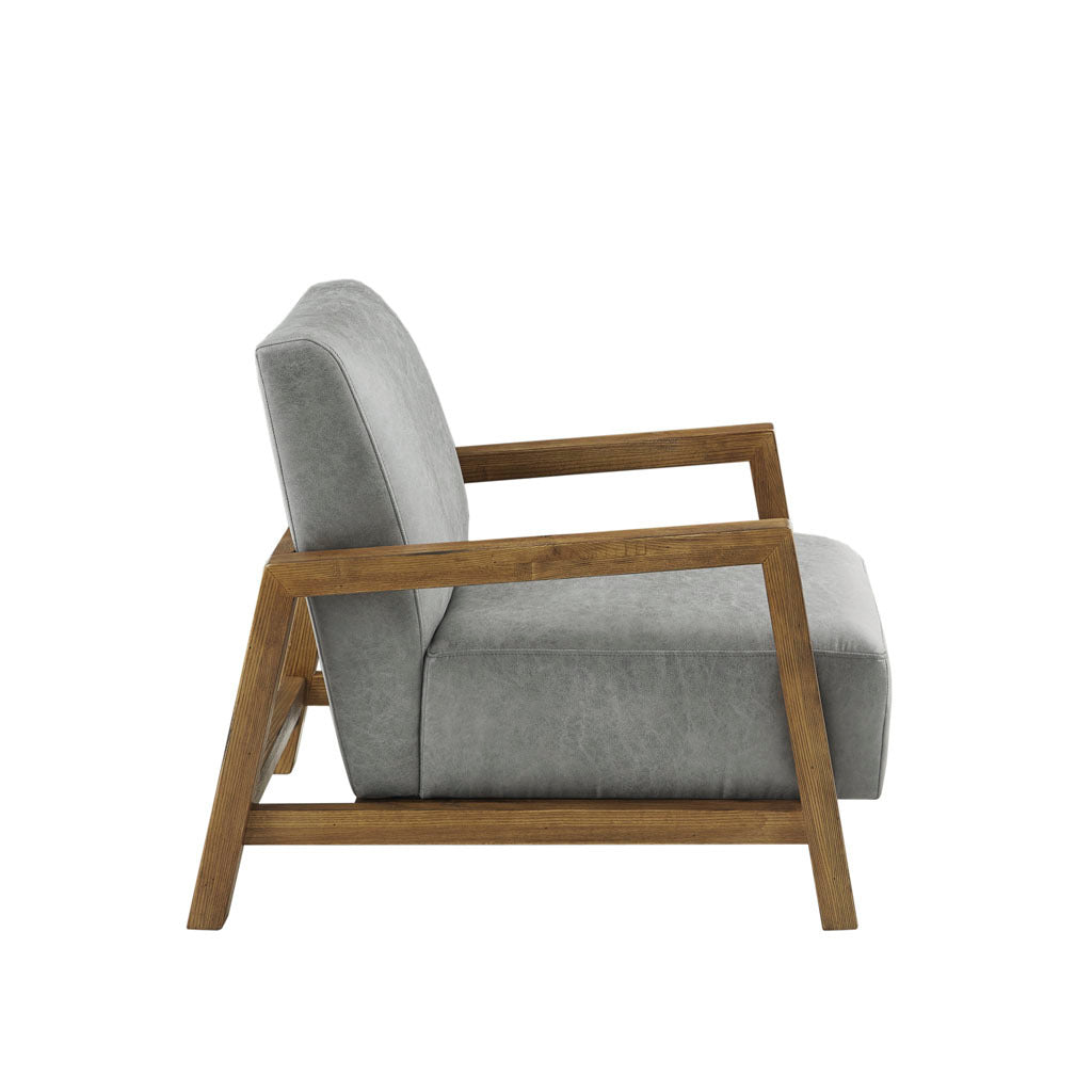 Low Profile Accent Chair grey-polyester