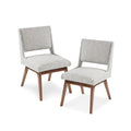 BOOMERANG Dining Side chair set of 2 light grey-polyester