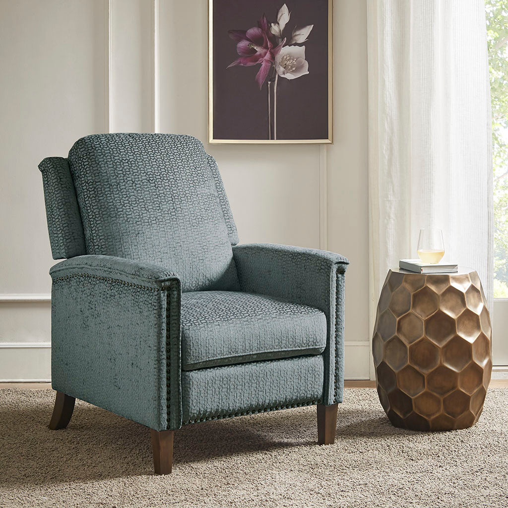 Push Back Recliner grey-polyester