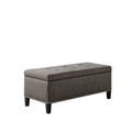 Tufted Top Soft Close Storage Bench charcoal-polyester