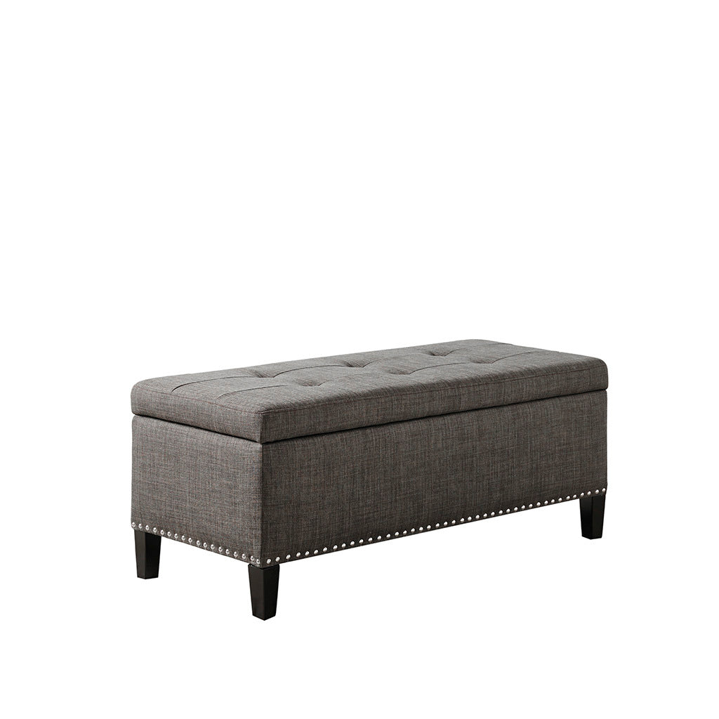 Tufted Top Soft Close Storage Bench charcoal-polyester