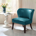 Armless Accent Chair blue-polyester