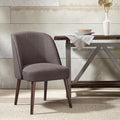 Rounded Back Dining Chair charcoal-polyester