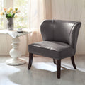 Armless Accent Chair grey-polyester