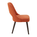 Nola Dining chair set of 2 orange+dark brown-polyester