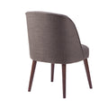 Rounded Back Dining Chair charcoal-polyester