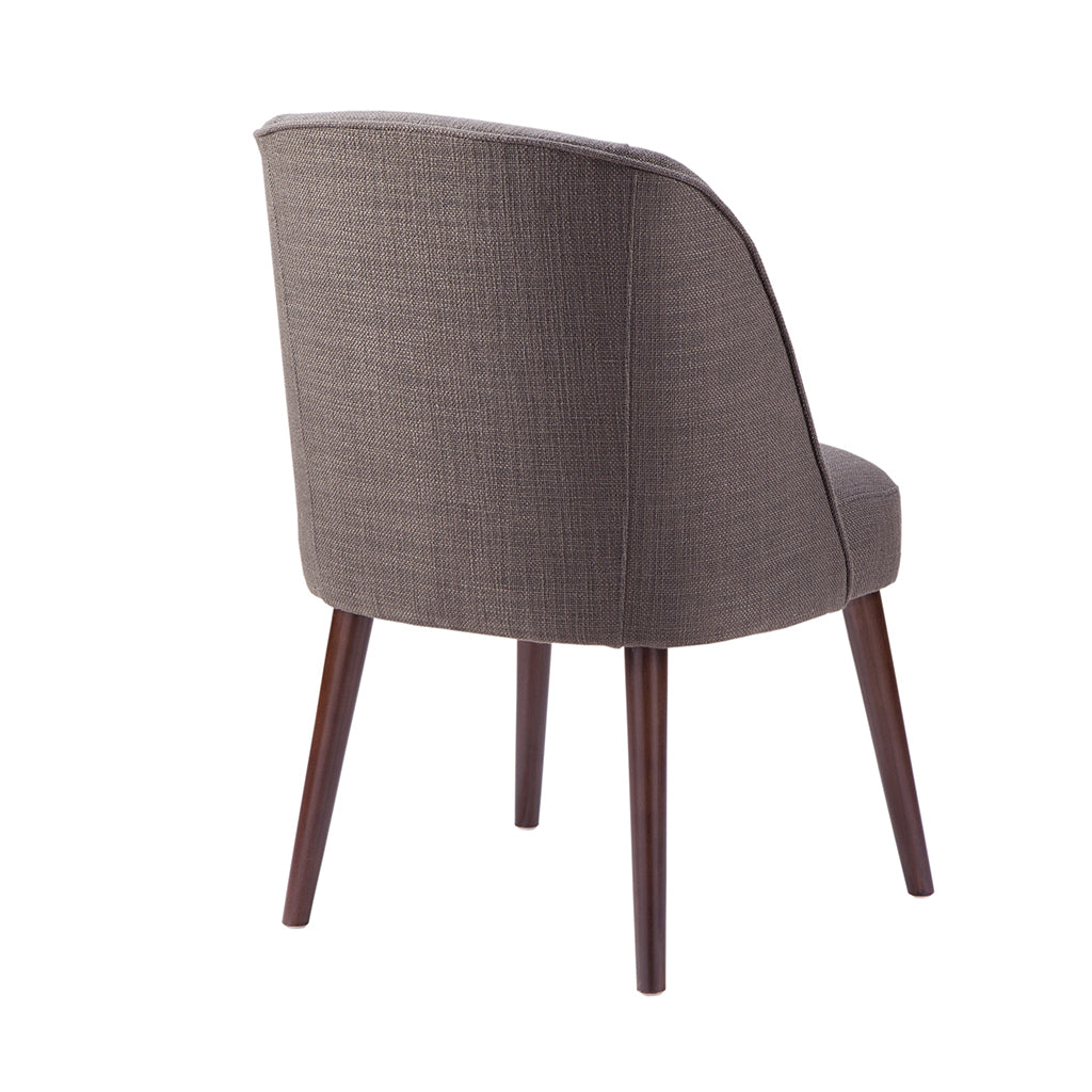 Rounded Back Dining Chair charcoal-polyester