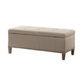 Tufted Top Soft Close Storage Bench light grey-polyester