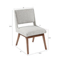 BOOMERANG Dining Side chair set of 2 light grey-polyester