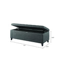 Tufted Top Soft Close Storage Bench charcoal-polyester