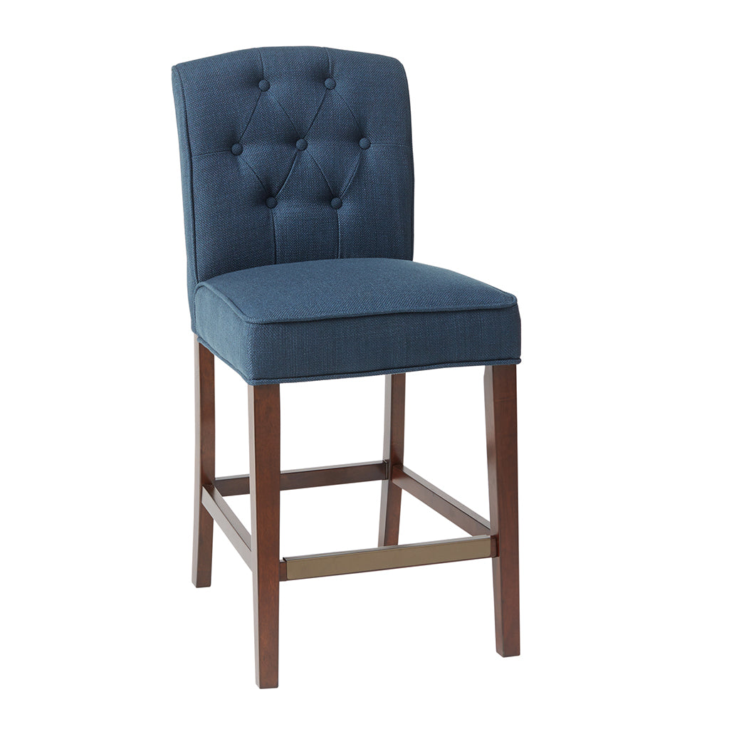 Tufted Counter Stool navy-polyester