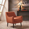 Mid Century Accent Chair burnt orange-polyester