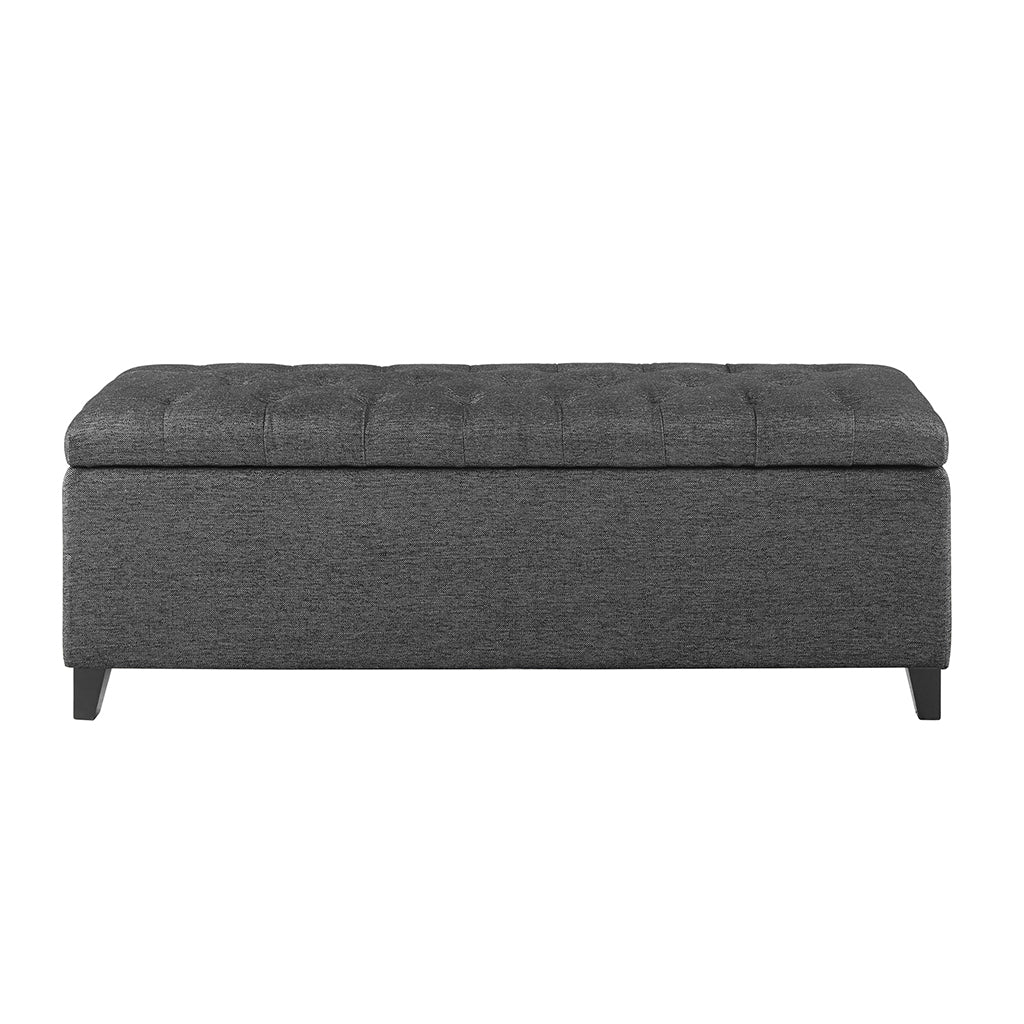 Tufted Top Soft Close Storage Bench charcoal-polyester