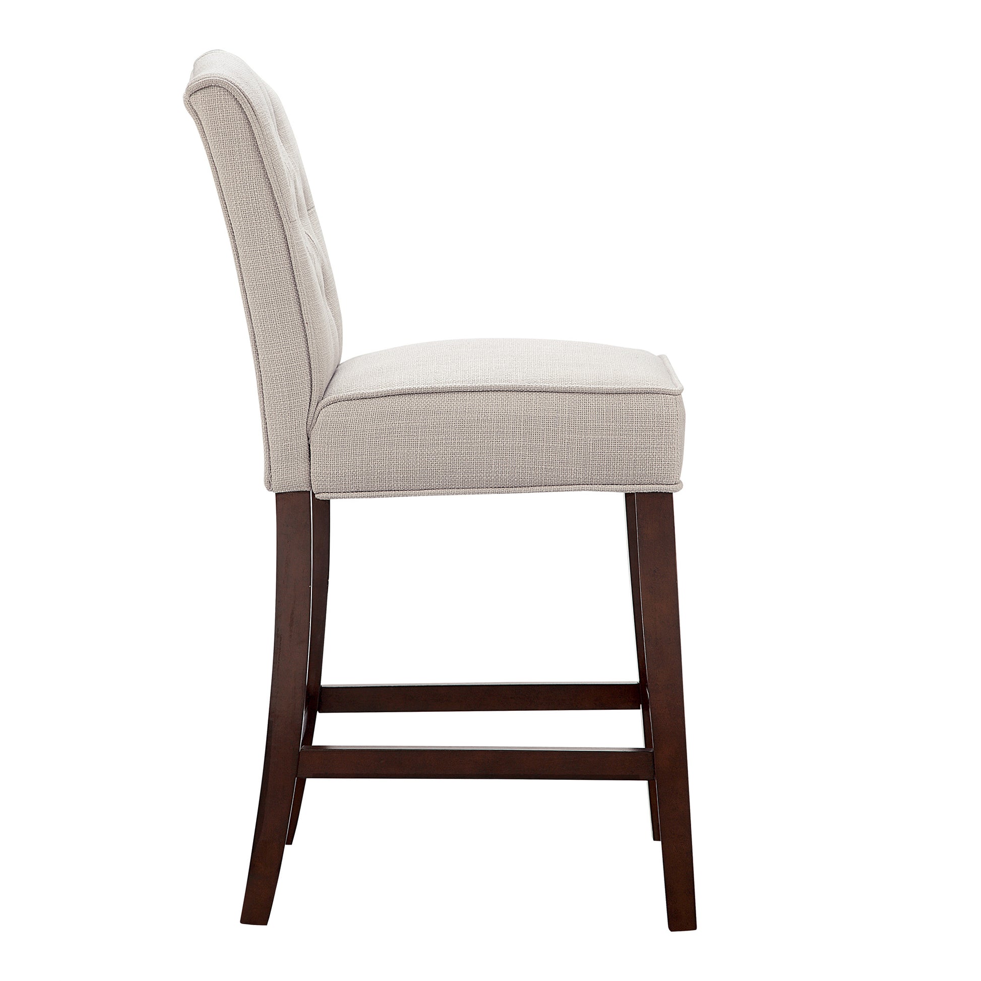 Tufted Counter Stool tan-polyester