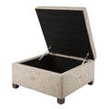 Soft Close Storage Ottoman sand-polyester