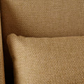 Accent Chair mustard yellow+pecan-polyester