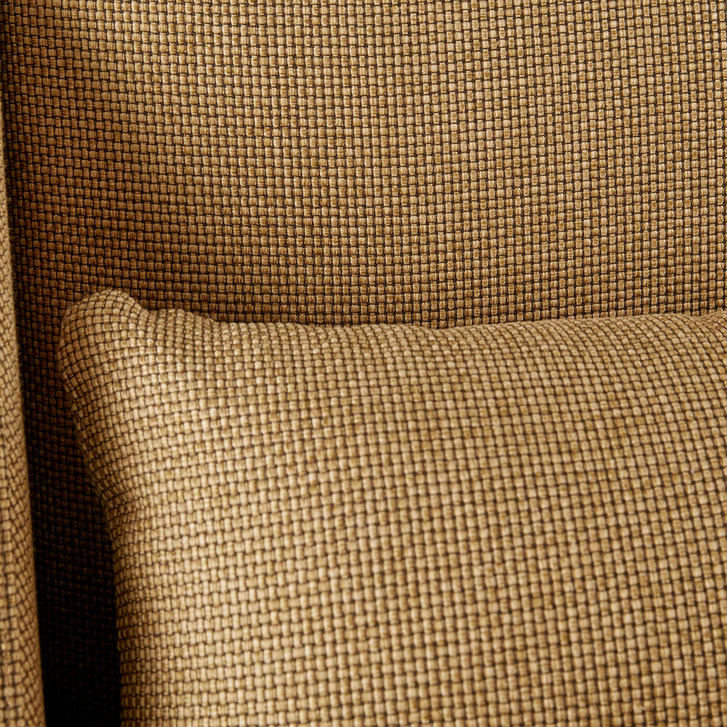 Accent Chair mustard yellow+pecan-polyester