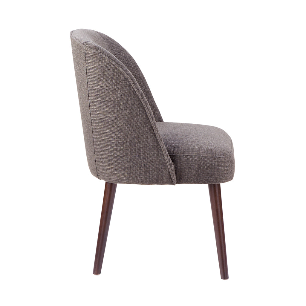 Rounded Back Dining Chair charcoal-polyester