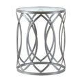 Arlo Metal Eyelet Accent Table grey-metal