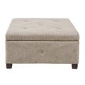 Soft Close Storage Ottoman sand-polyester