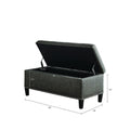 Tufted Top Soft Close Storage Bench charcoal-polyester