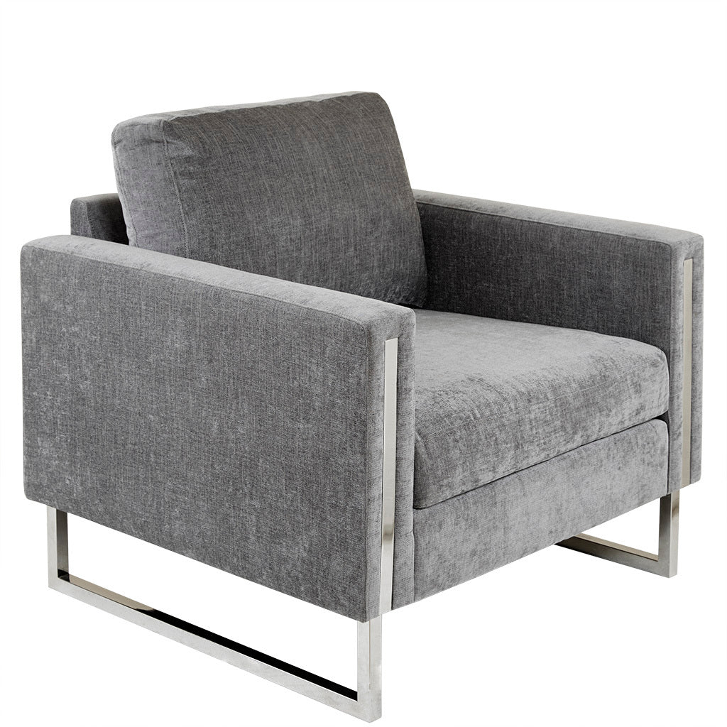 Accent Chair grey-polyester