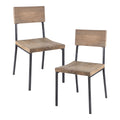 Dining Chair Set of 2 grey-wood