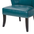 Armless Accent Chair blue-polyester