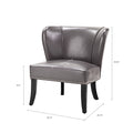 Armless Accent Chair grey-polyester